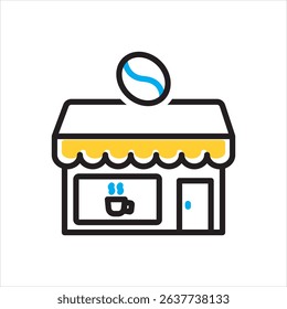 Vector multi color icon for metro cafe