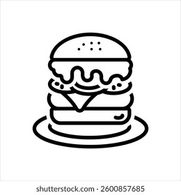 Vector multi color icon for mexican whopper