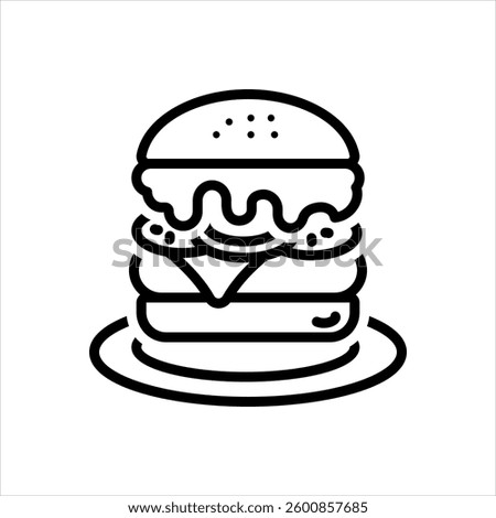 Vector multi color icon for mexican whopper