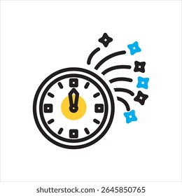 Vector multi color icon for midnight