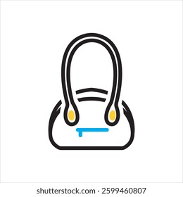 Vector multi color icon for mini bowler