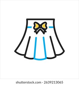 Vector multi color icon for mini skirt