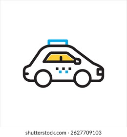 Vektorsymbol mit mehreren Farben für Minicab