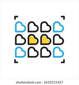 Vector multi color icon for minority
