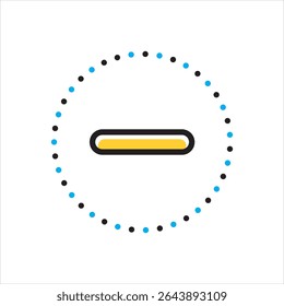 Vector multi color icon for minus