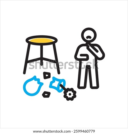 Vector multi color icon for misdemeanor
