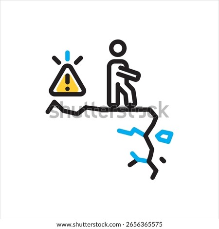 Vector multi color icon for misleading