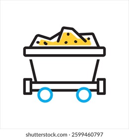 Vector multi color icon for mold cart