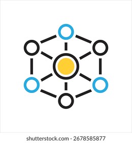 Vector multi color icon for molecules