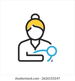 Vector multi color icon for mom