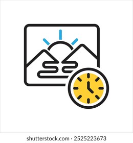 Vector multi color icon for morning