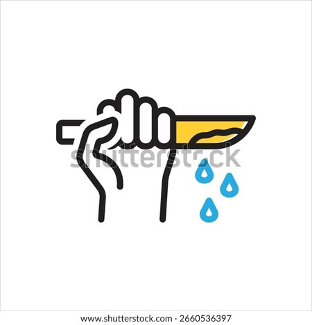 Vector multi color icon for murder