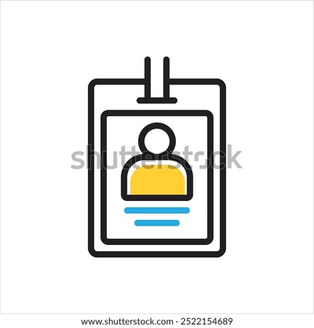 Vector multi color icon for name