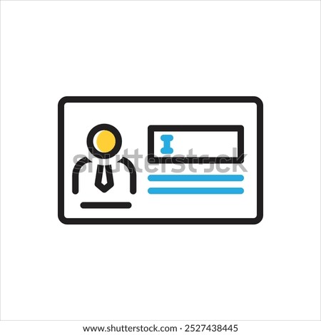 Vector multi color icon for name