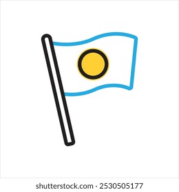 Vector multi color icon for national