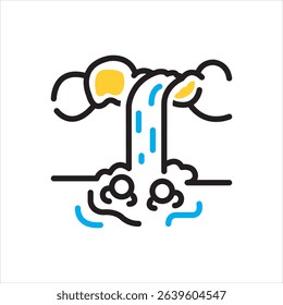 Vector multi color icon for natural attraction