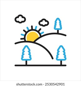 Vector multi color icon for nature
