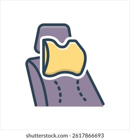 Vector multi color icon for neckrest