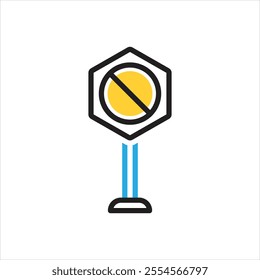 Vector multi color icon for neither