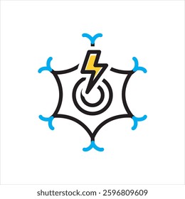Vector multi color icon for neuropathic pain