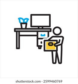 Vector multi color icon for new office