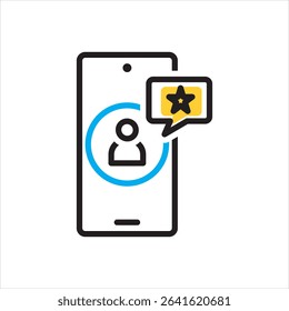 Vector multi color icon for new user
