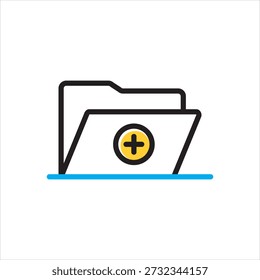 Vector multi color icon for New folder