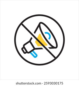 Vector multi color icon for no fake