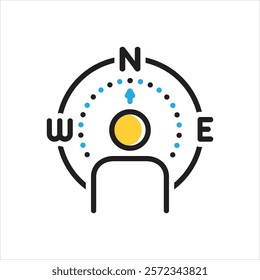 Vector multi color icon for northern