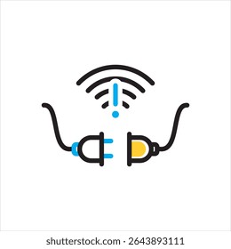 Vector multi color icon for not available