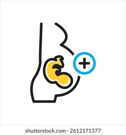 Vector multi color icon for obstetrics