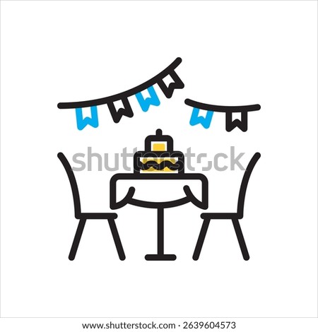 Vector multi color icon for occasion