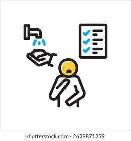 Vector multi color icon for ocd