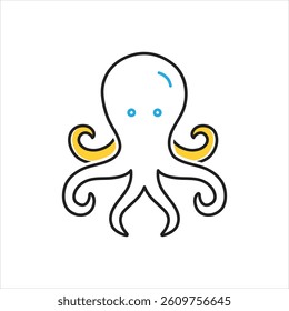 Vector multi color icon for octopus