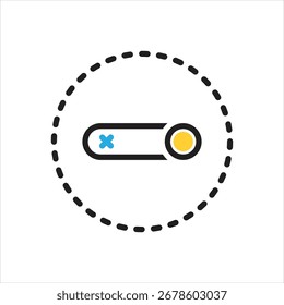 Icono multicolor del Vector para apagado