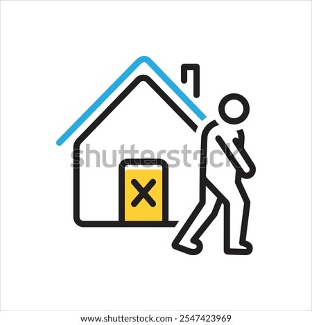 Vector multi color icon for offensive