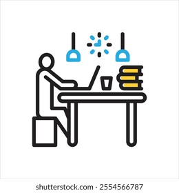 Vector multi color icon for office