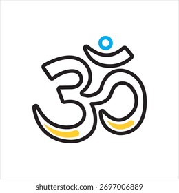 Ícone de vetor com várias cores para símbolo om