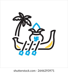 Vector icono multicolor para onam