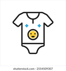 Vector multi color icon for onesie