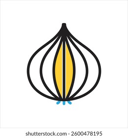 Vector multi color icon for onion