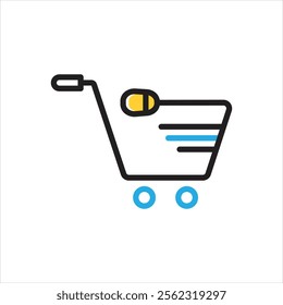 Vector multi color icon for online
