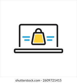 Vector multi color icon for online shop