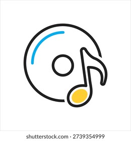 Vector multi color icon for optical disc