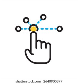 Vector multi color icon for optional
