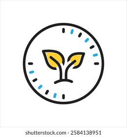 Vector multi color icon for organic