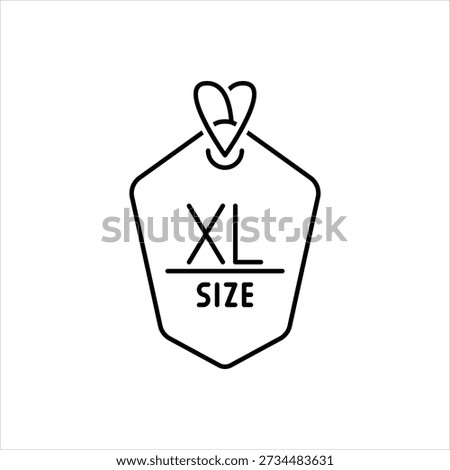 Vector multi color icon for Outfit Size