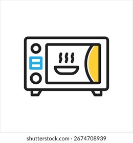 Vector multi color icon for oven
