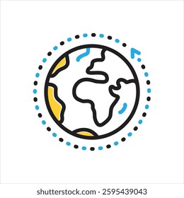 Vector multi color icon for overall