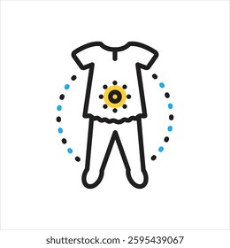Vector multi color icon for overall